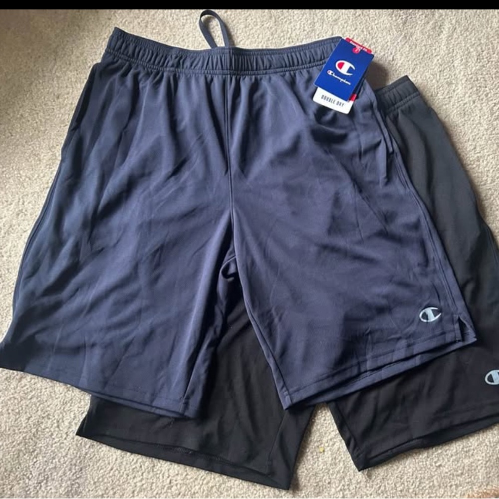 Champion Men's Athletic Shorts in Black and Gray